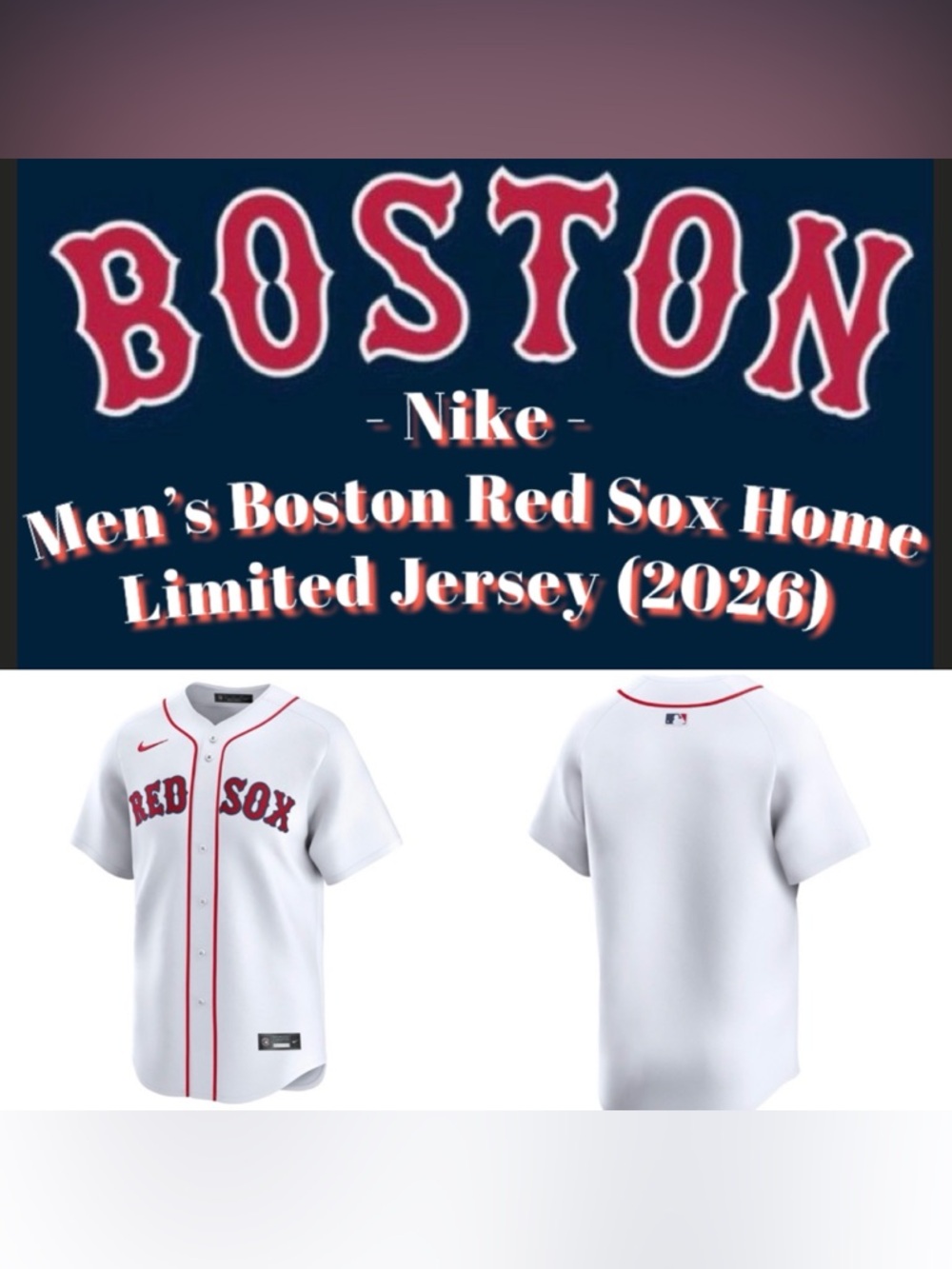 Nike - Men’s Boston Red Sox Home Limited Jersey (2026)
